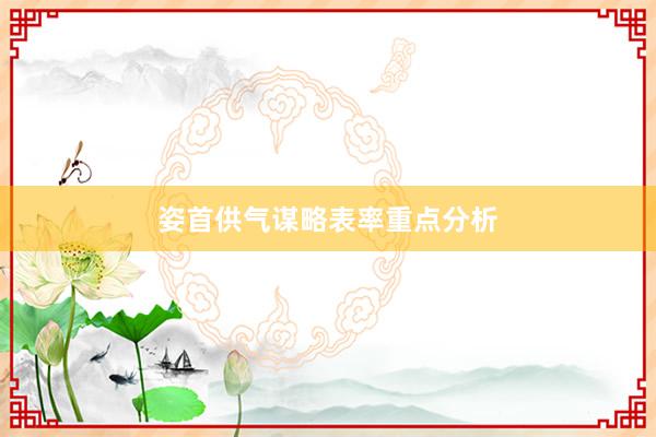 姿首供气谋略表率重点分析